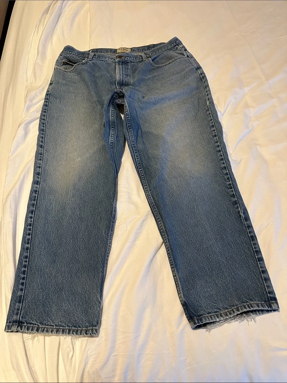 L.L. Bean Men's Straight Jeans — Classic Blue Denim
